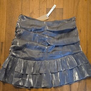 DO+BE  Gray Ruched Bubble Mini Skirt Cocktail